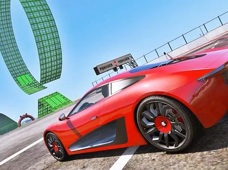 Crazy Car Stunts in Bionic World