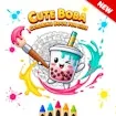 Cute Boba Coloring Book for Kids
