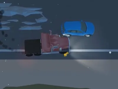 Truck and Police