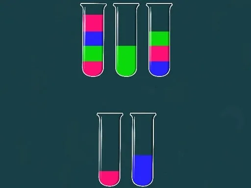 Water Sorting Color in the bottle